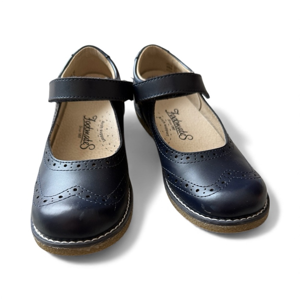 FootMates Classic Navy Kids Dress Shoes - Picture 3 of 4